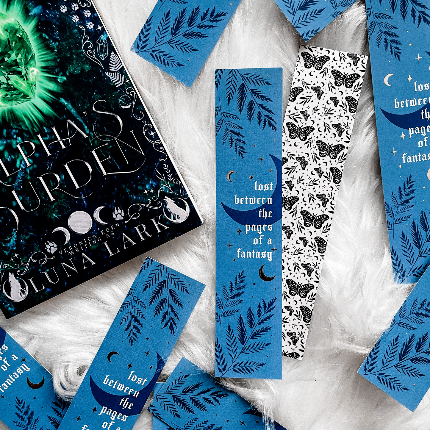 Lost Between the Pages of a Fantasy Foiled Bookmark