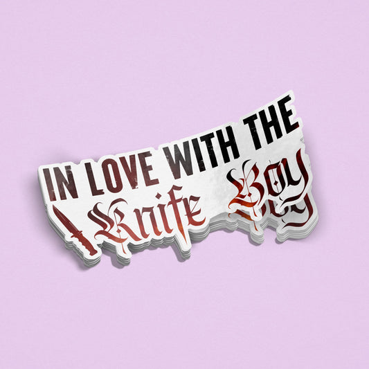 In Love With The Knife Boy Sticker