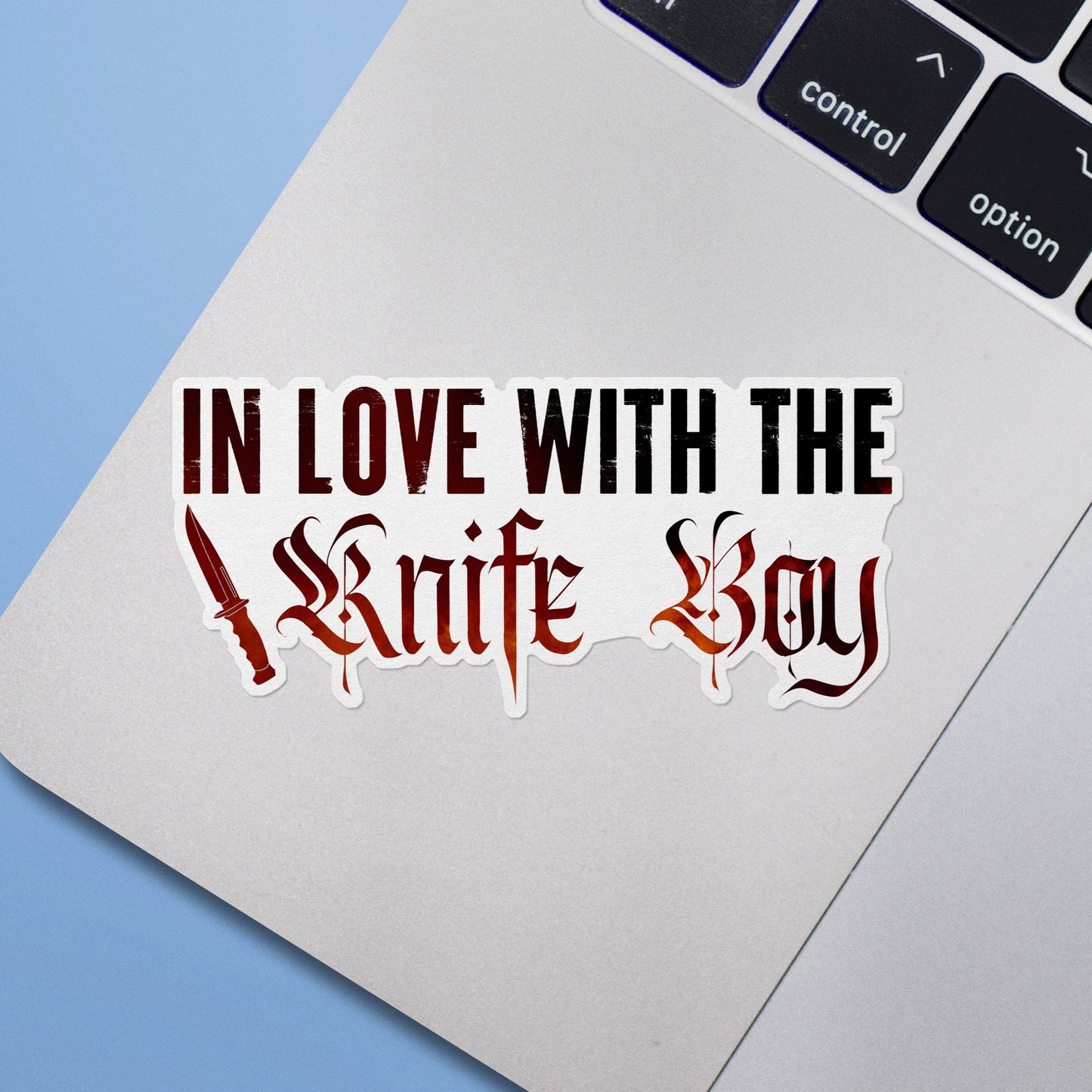 In Love With The Knife Boy Sticker
