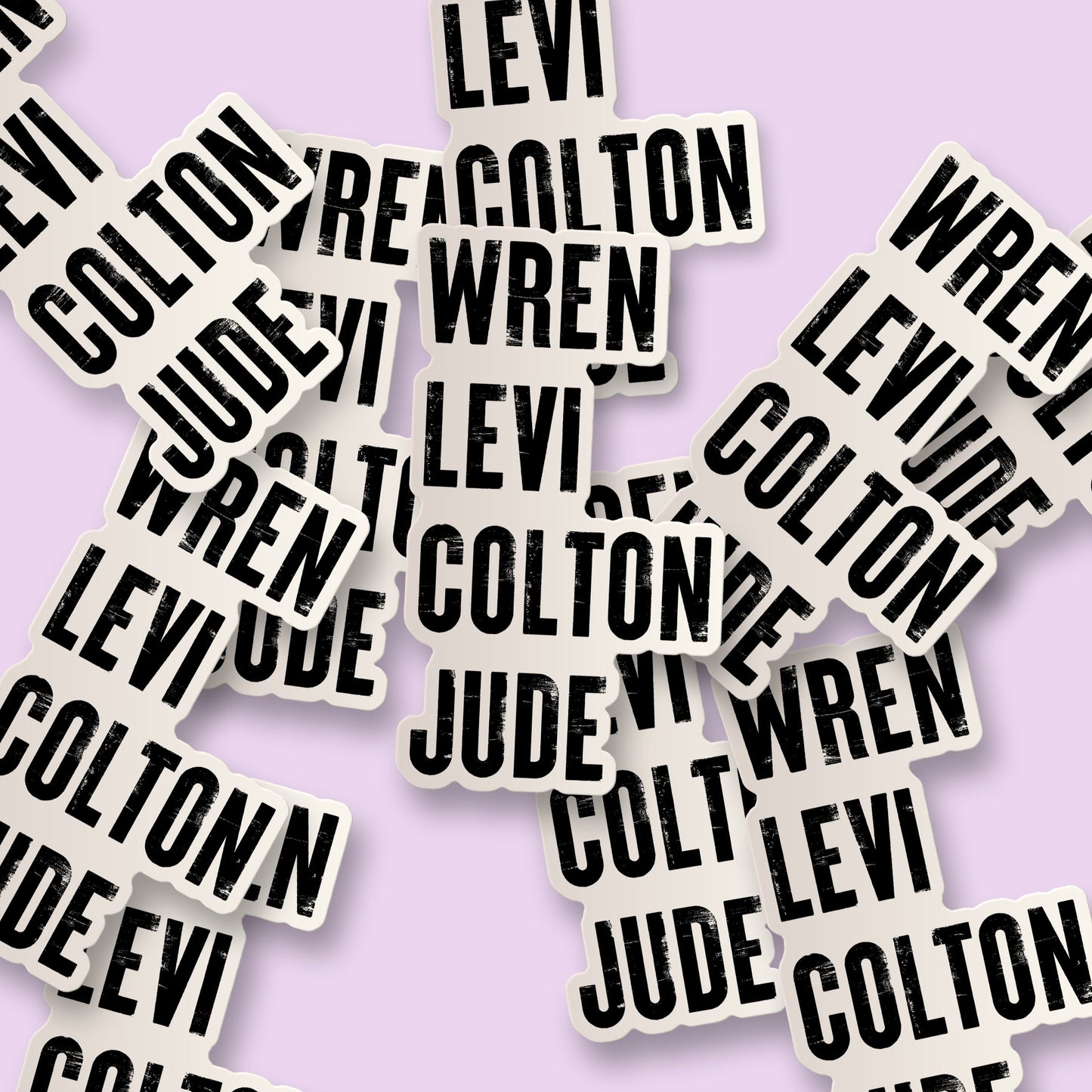 Wren Levi Colton Jude Hero List Sticker