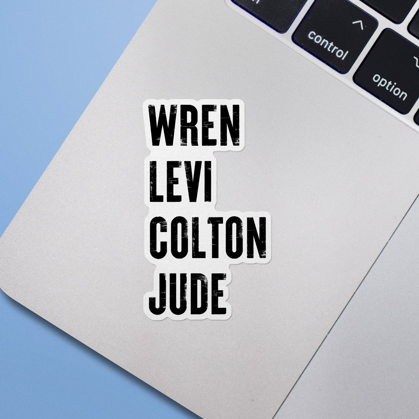 Wren Levi Colton Jude Hero List Sticker