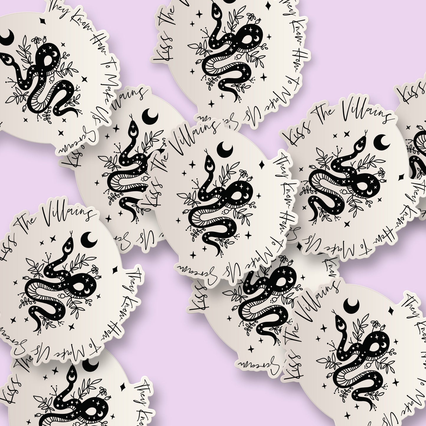 Kiss the Villains They Know How to Make Us Scream Sticker