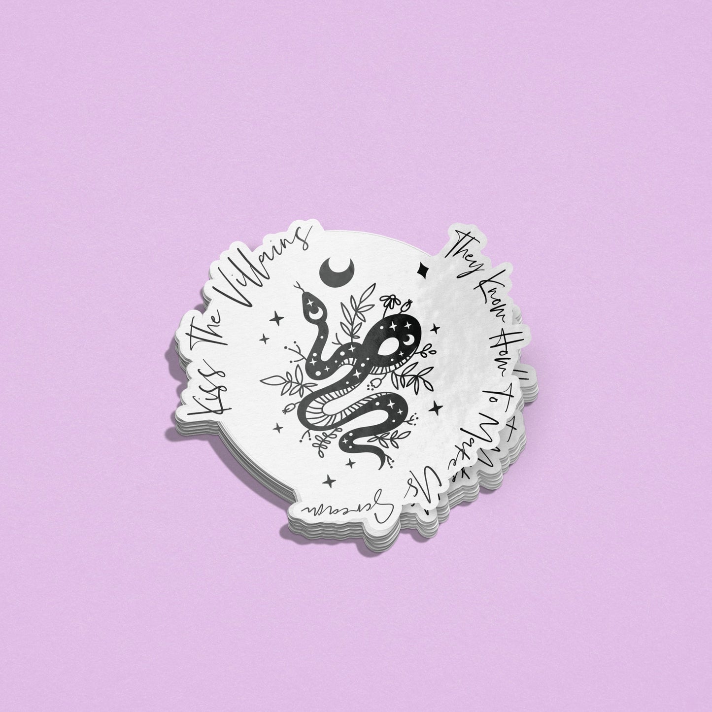 Kiss the Villains They Know How to Make Us Scream Sticker