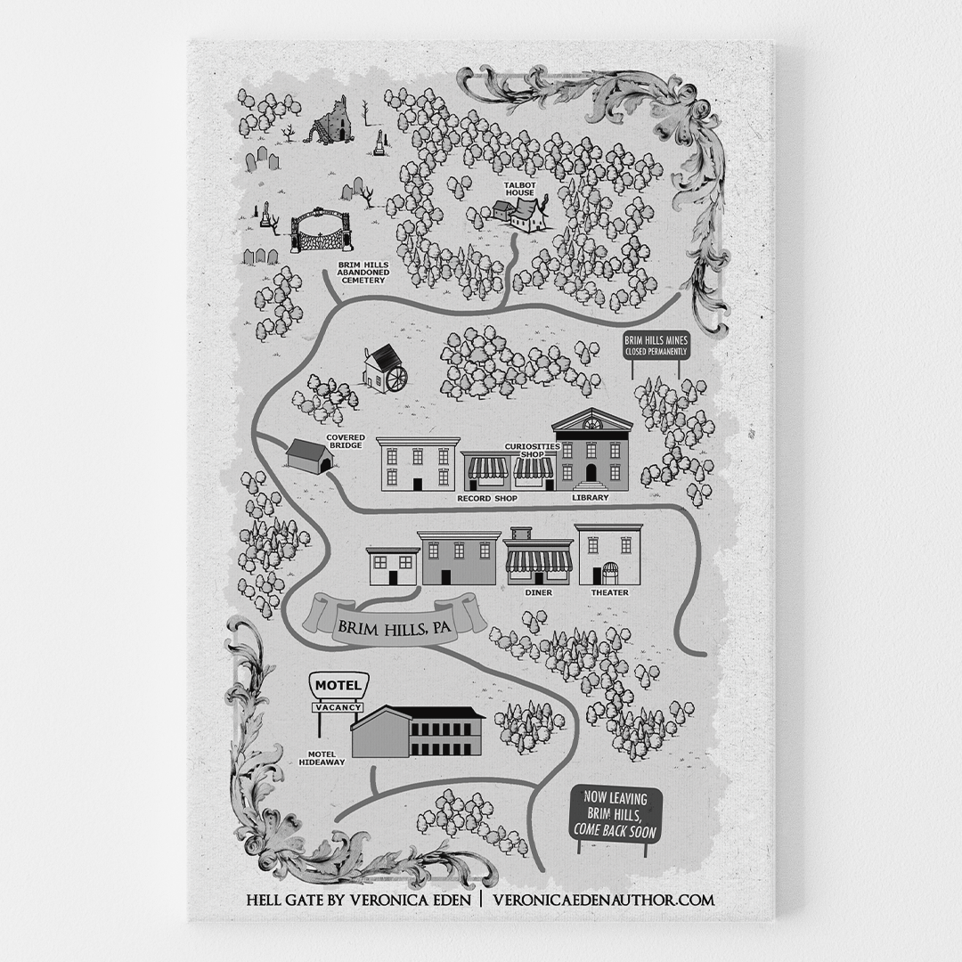 Hell Gate Brim Hills & Underworld Map Art Print