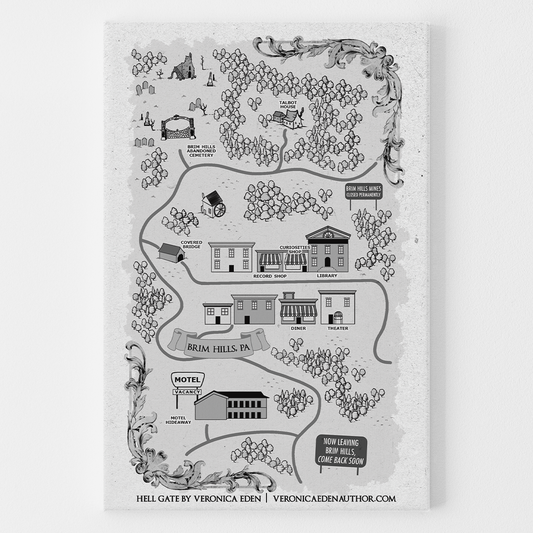 Hell Gate Brim Hills & Underworld Map Art Print