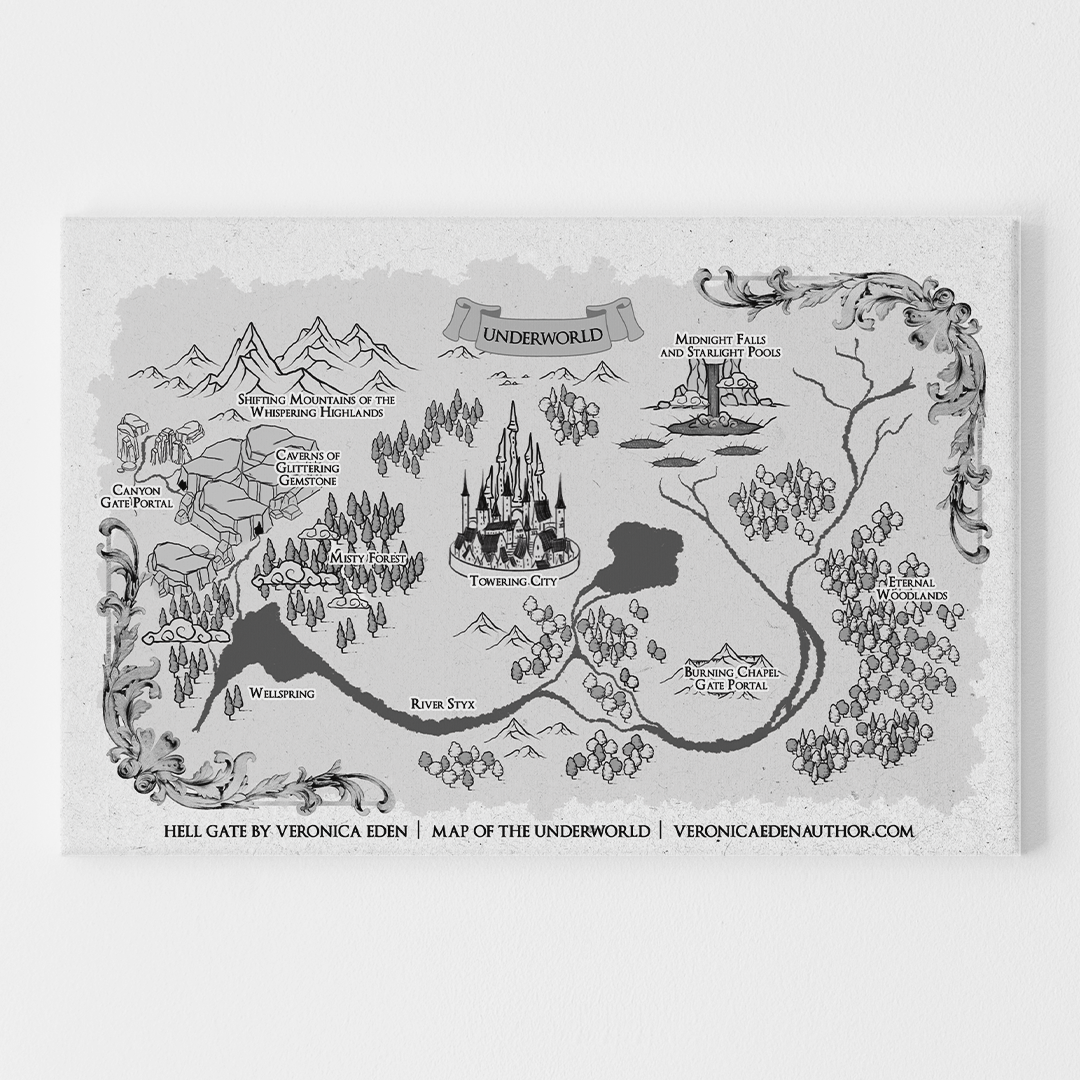Hell Gate Brim Hills & Underworld Map Art Print