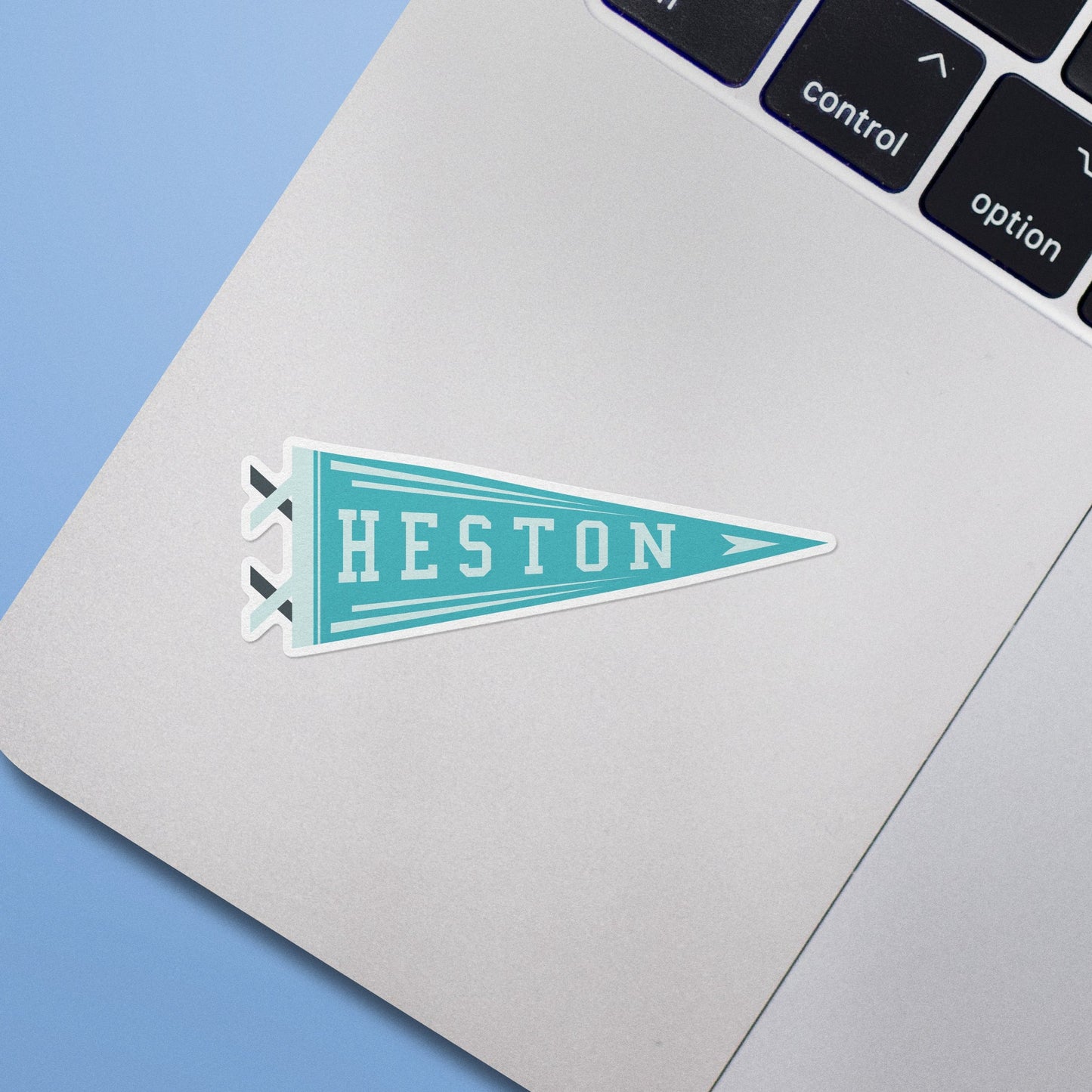 Heston U Pennant Flag Sticker