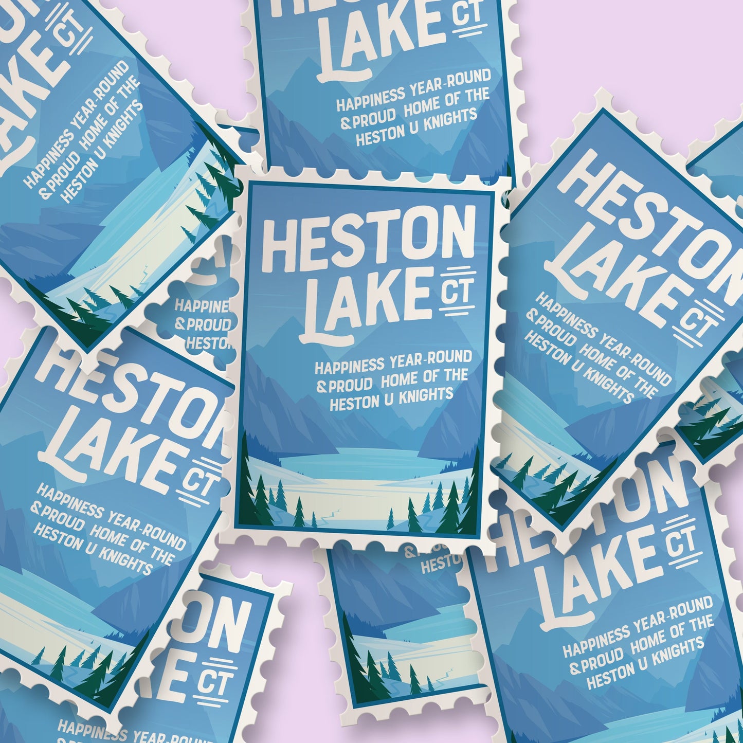 Heston Lake Stamp Sticker