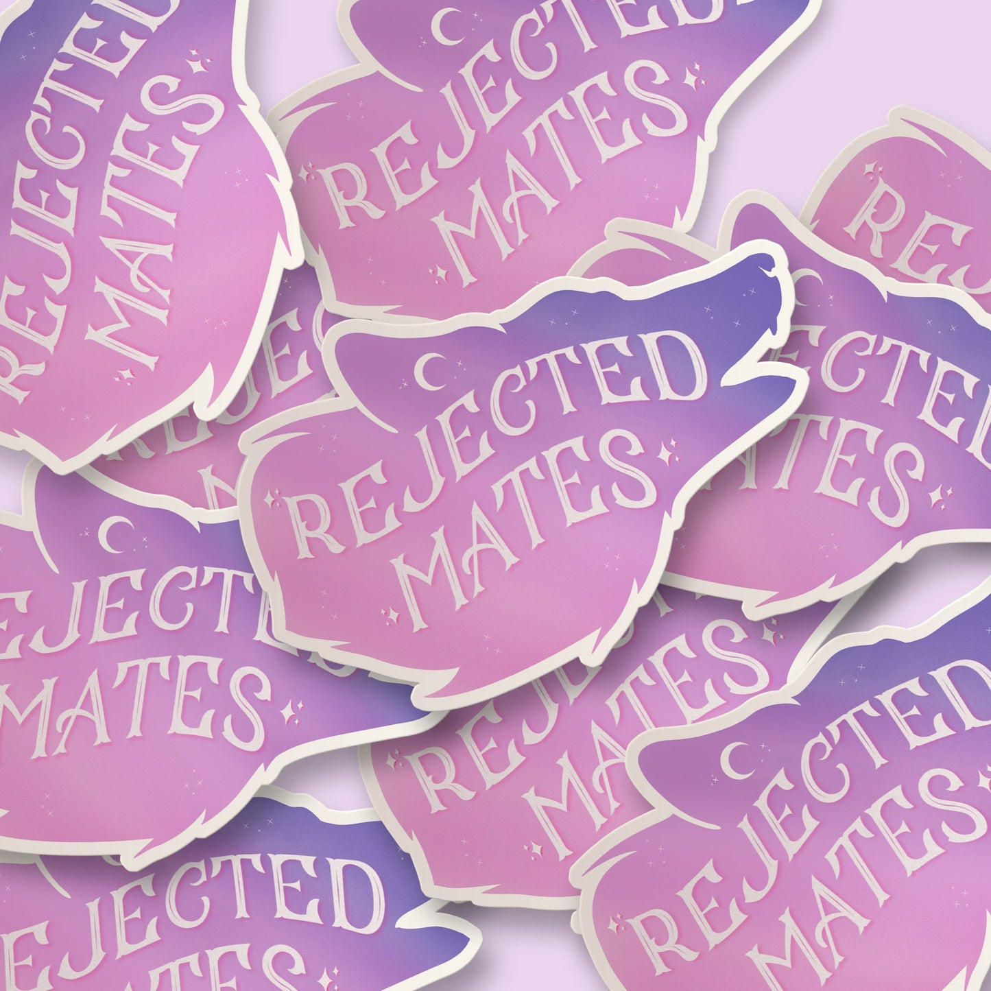 Rejected Mates Wolf Silhouette Sticker