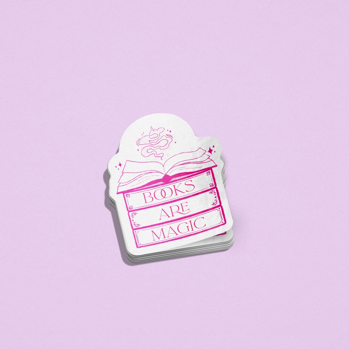Books are Magic Bookstack Sticker