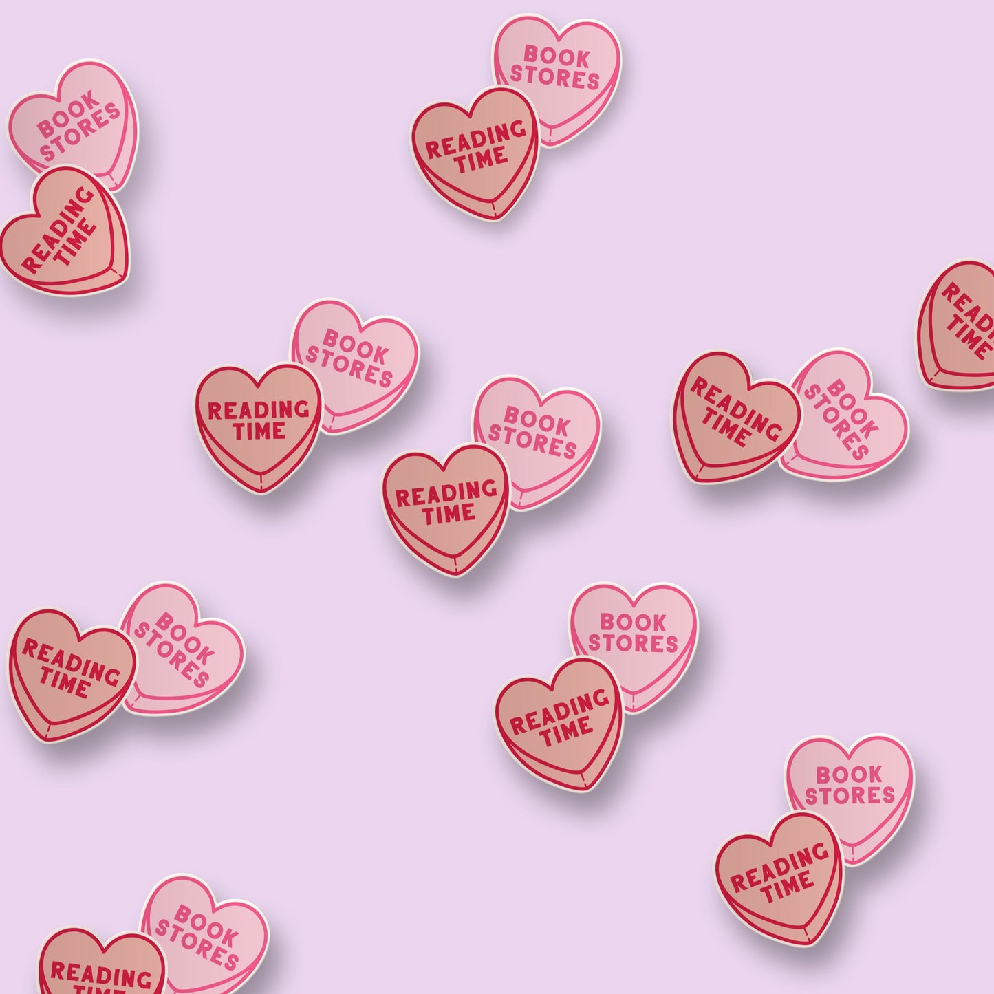 Book Stores + Reading Time Candy Hearts Mini Sticker
