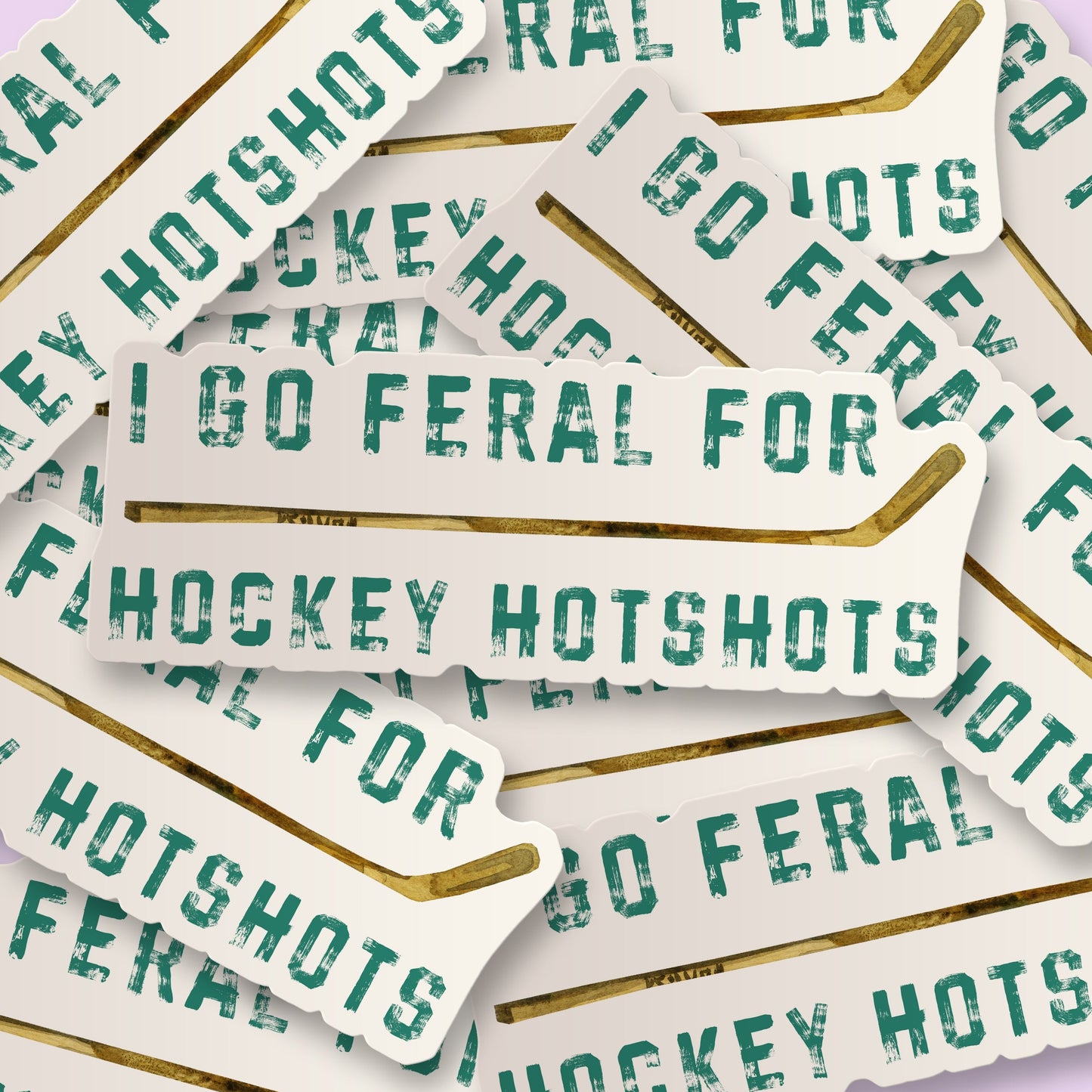 I Go Feral For Hockey Hotshots Sticker