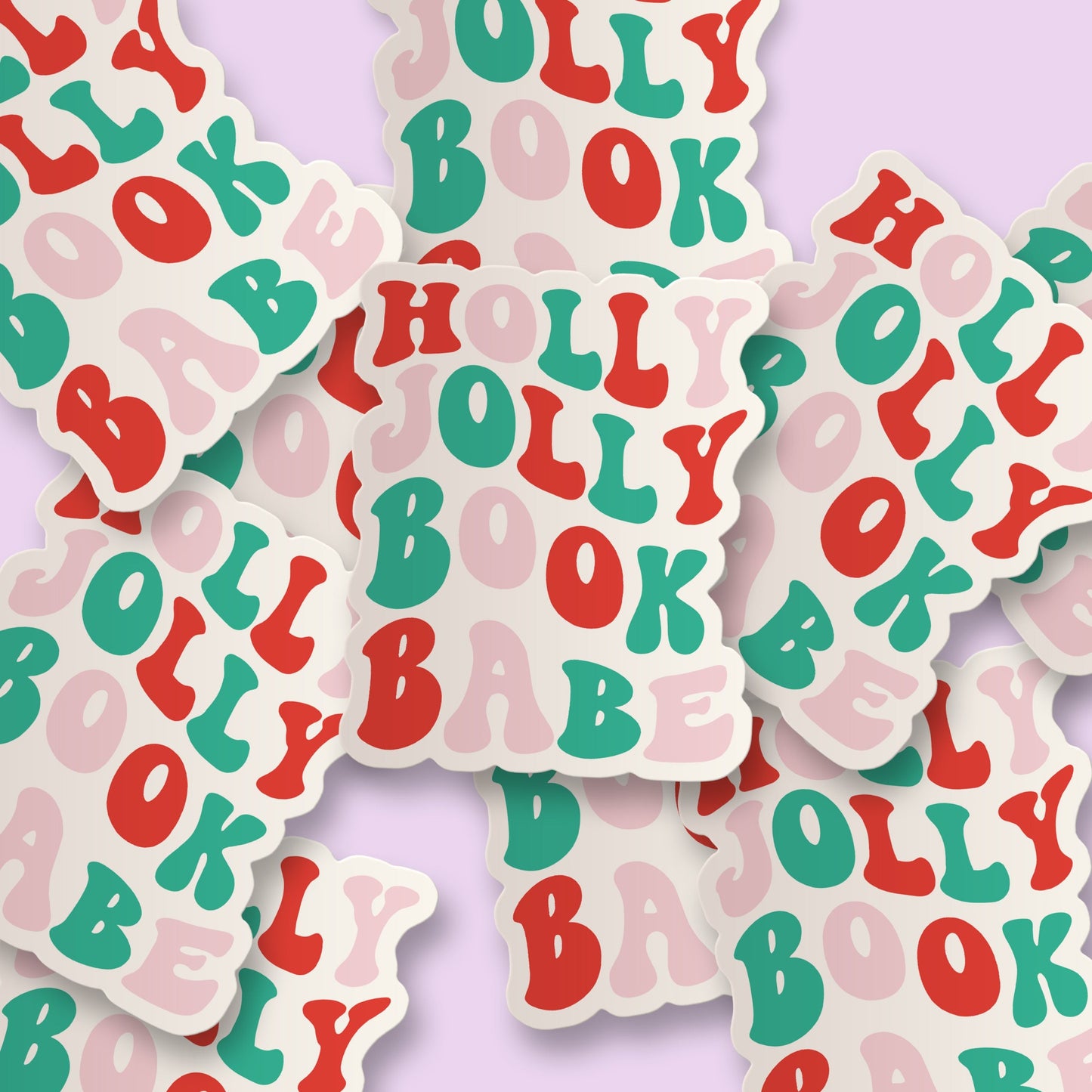 Holly Jolly Book Babe Sticker