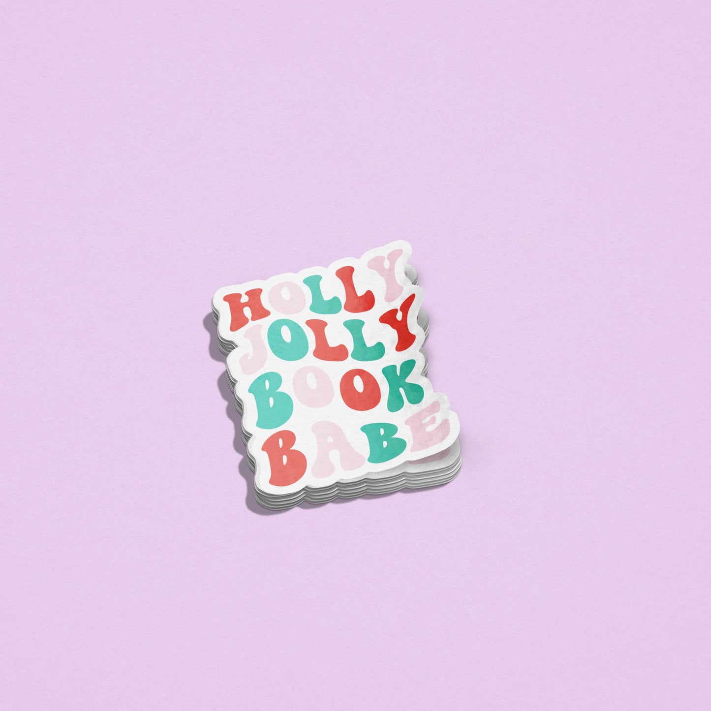 Holly Jolly Book Babe Sticker