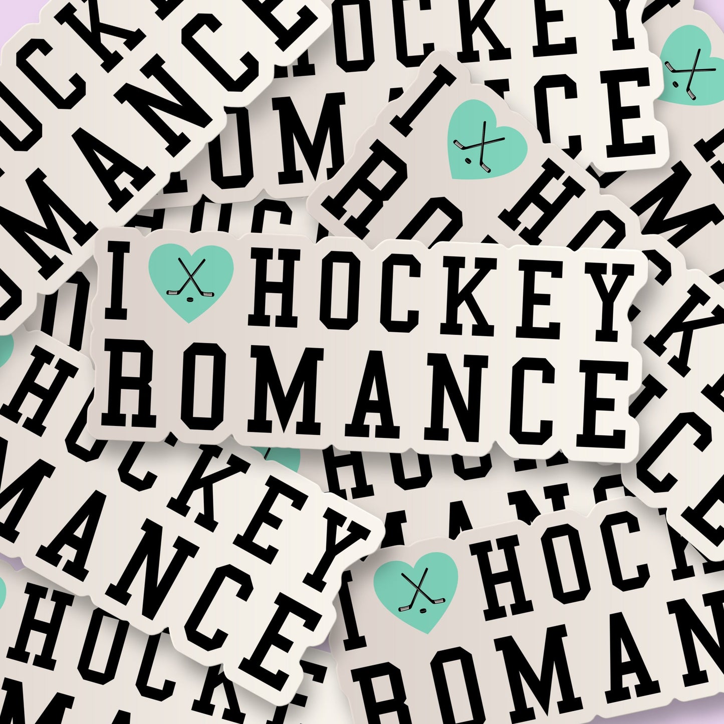 I Heart Hockey Romance Sticker