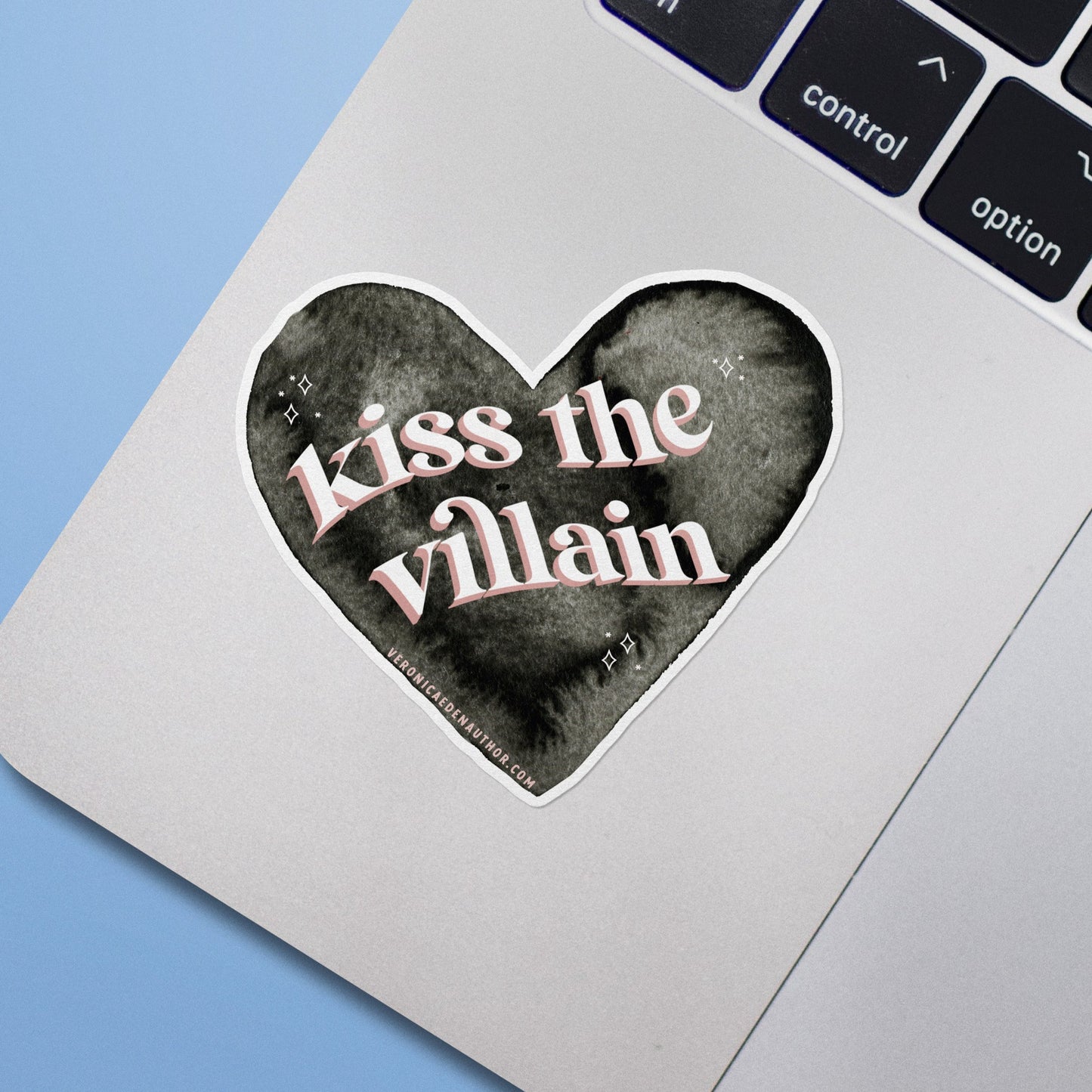 Kiss the Villain Black Heart Sticker