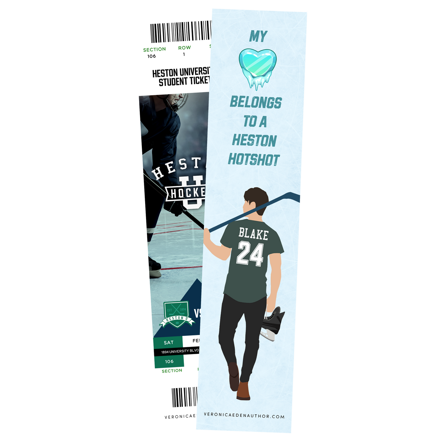 Heston U Hockey Ticket / #24 Hotshot Bookmark