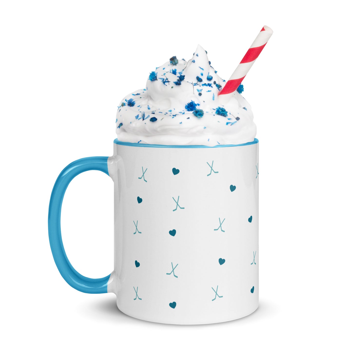 Hockey Romance Blue Interior Mug