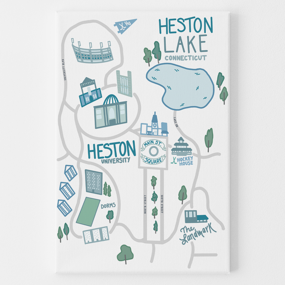 Heston U Map Art Print