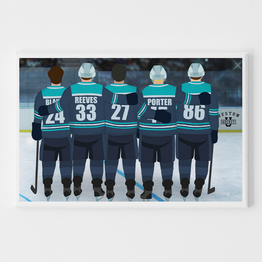 Heston U Hockey Team Lineup Art Print