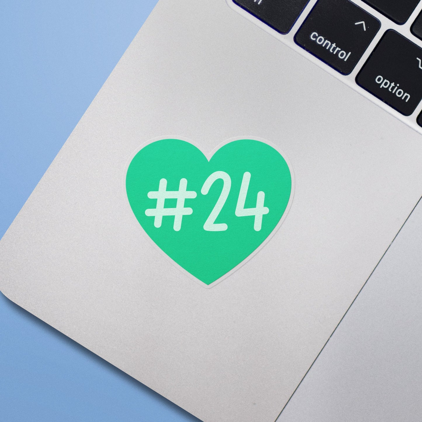 #24 Green Heart (Easton Blake) Sticker