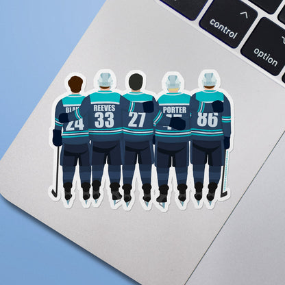 Heston U Hockey Team Lineup Sticker