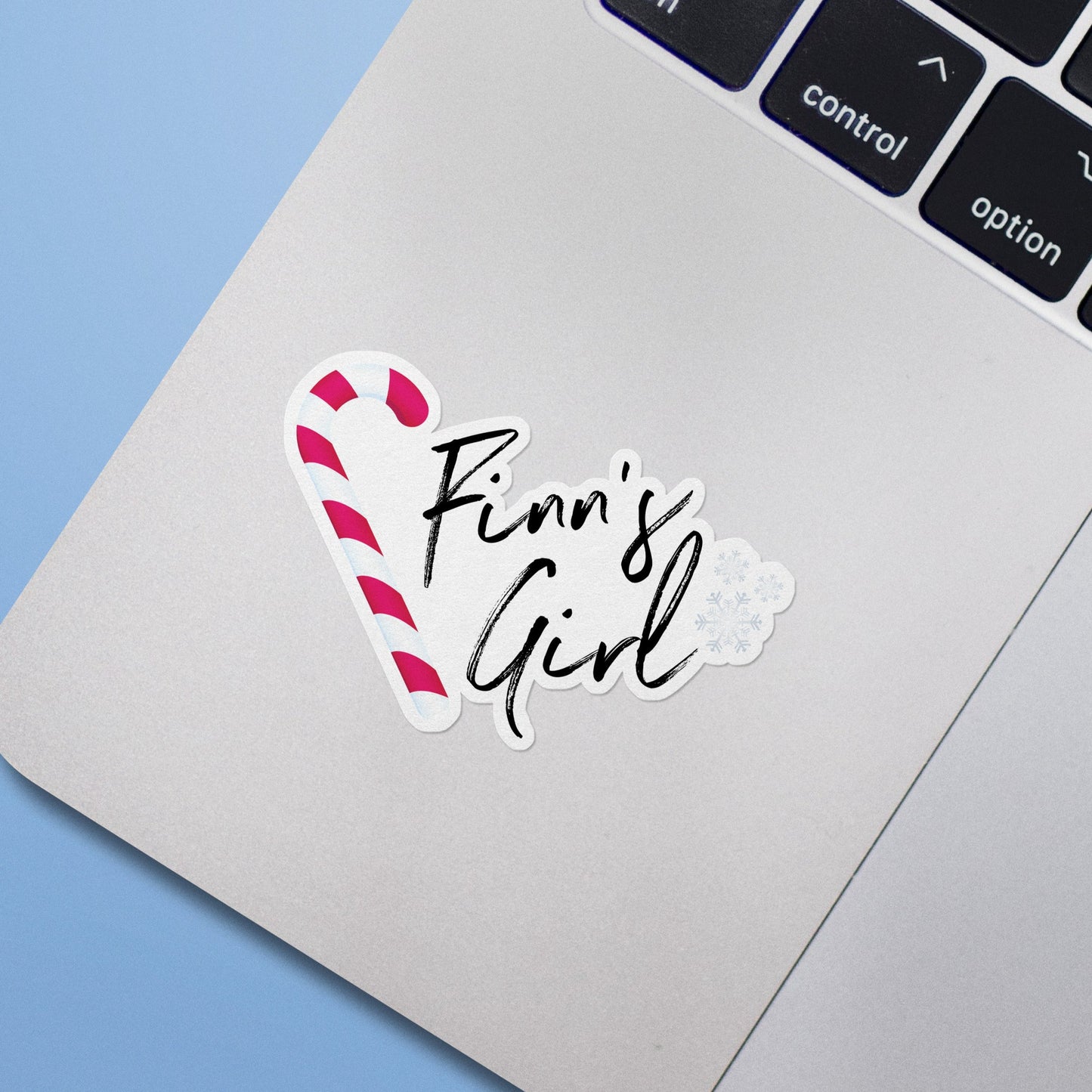 Finn's Girl Candy Cane Sticker