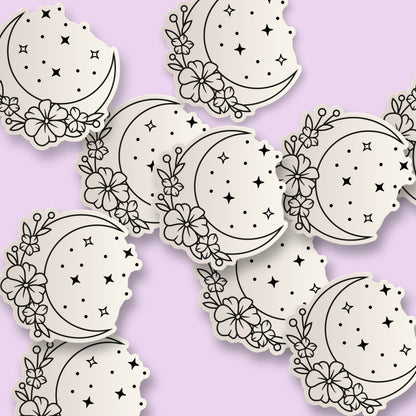 Moon Floral Sticker