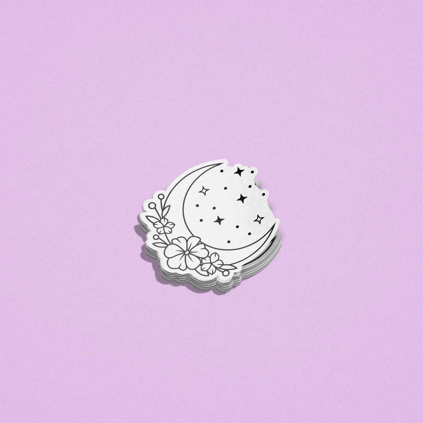 Moon Floral Sticker