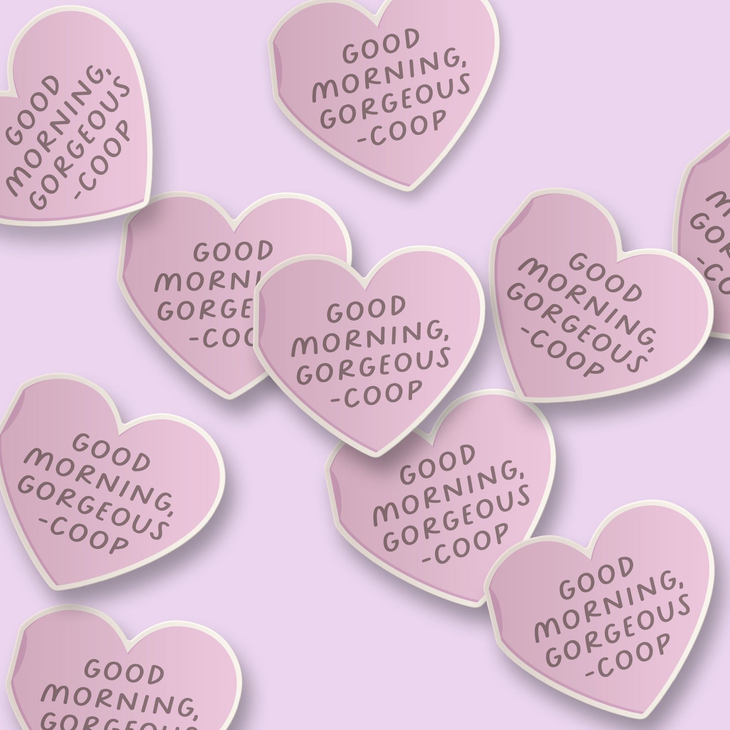 Good Morning Gorgeous Heart Note Sticker