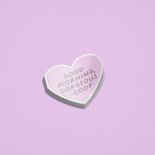 Good Morning Gorgeous Heart Note Sticker