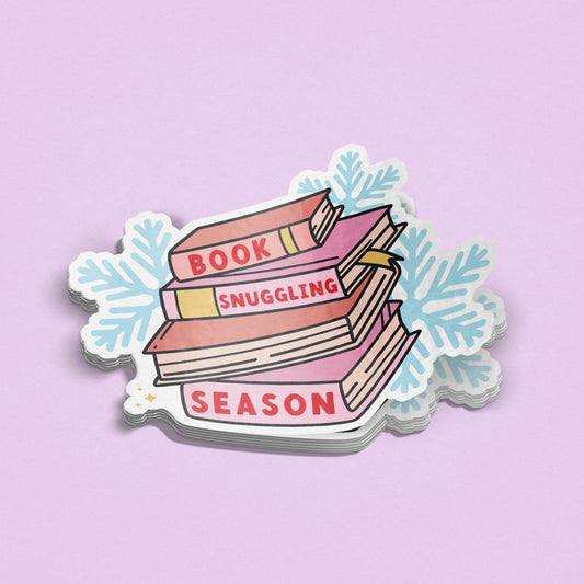 Book Snuggling Season Sticker