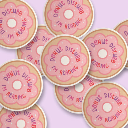 Donut Disturb I'm Reading Sticker