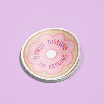 Donut Disturb I'm Reading Sticker