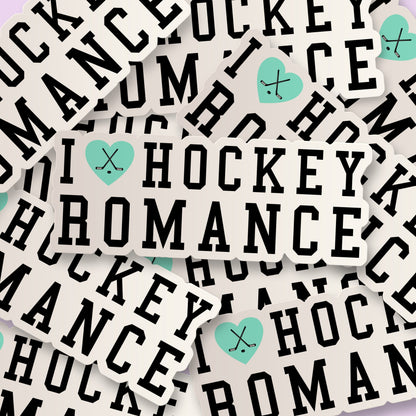 I Heart Hockey Romance Sticker