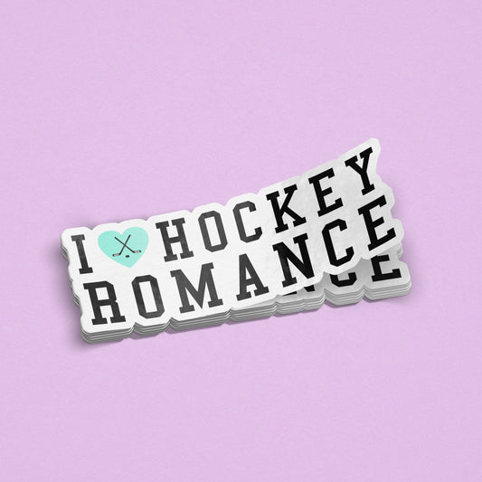 I Heart Hockey Romance Sticker