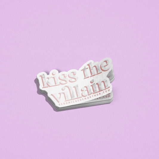 Kiss the Villain Marble Text Sticker