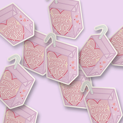 Romance Reader Juice Box Sticker