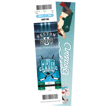 Heston U Hockey Ticket / Snuggle Season Bookmark